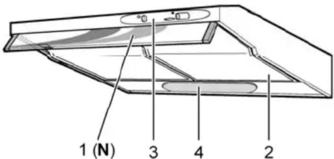 ROSIERES RHC 638 RB - Description de la hotte - 1