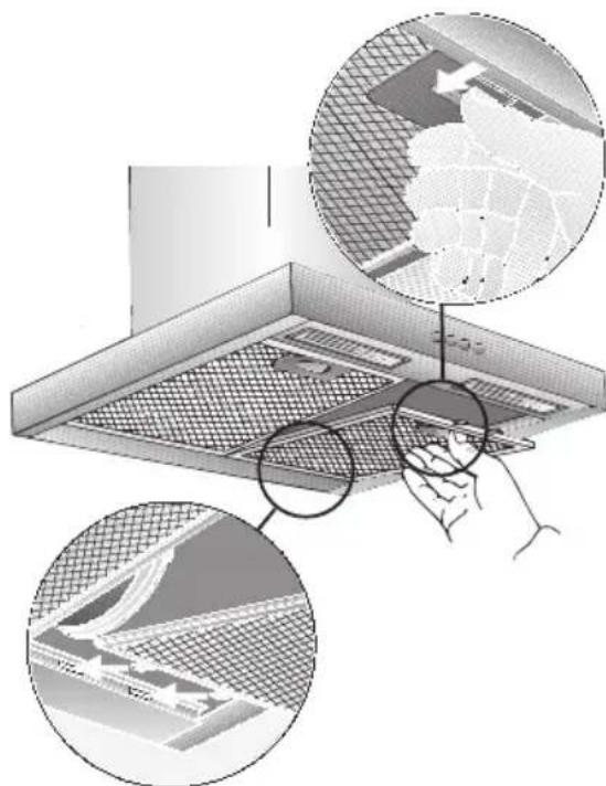 BALAY 3BD796NP - Aus- und Einbau den Metall-Fettfilter: - 1