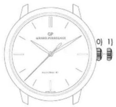 Girard-Perregaux Laureato 810153200132A - Corona de tres posiciones - 1
