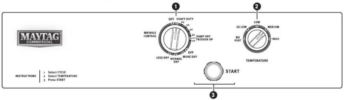 MAYTAG MEDP575GW - CONTROL PANEL AND FEATURES - 1