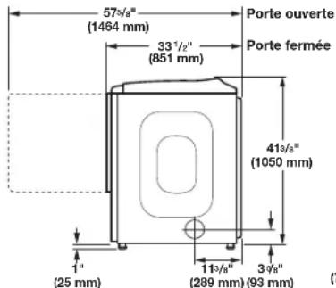 MAYTAG MEDB955FW - DIMENSIONS DE LA SÉCHEUSE - 1