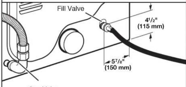 MAYTAG MEDB955FW - Attach long hose to dryer fill valve and tighten coupling - 1