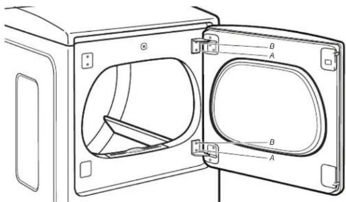 MAYTAG MEDB955FW - Remove door from dryer cabinet - 2