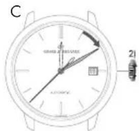 Girard-Perregaux Laureato 80189D11A431CB6A - Couronne à 3 positions - 5