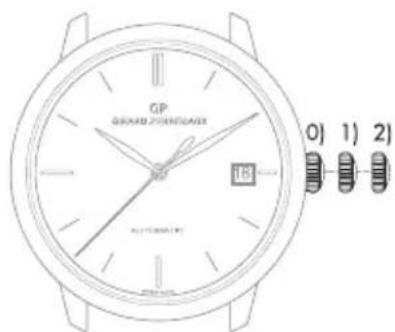 Girard-Perregaux Laureato 80189D11A431CB6A - Couronne à 3 positions - 2