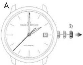 Girard-Perregaux Laureato 80189D11A431CB6A - Krone mit 3 Positionen - 3