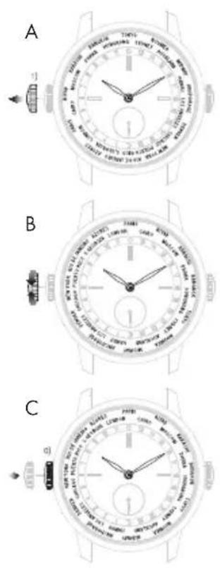 Girard-Perregaux Laureato 80189D11A431CB6A - часовых пояса - 1