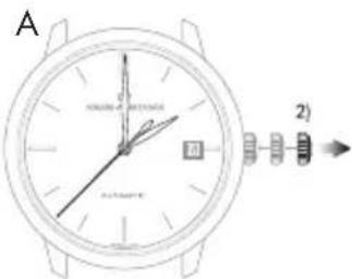 Girard-Perregaux Laureato 80189D11A131CB6A - Corona a tre posizioni - 3