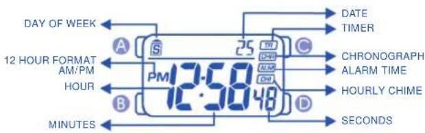 Calypso K5590 - REGULAR DISPLAY AND BUTTON OPERATION - 1