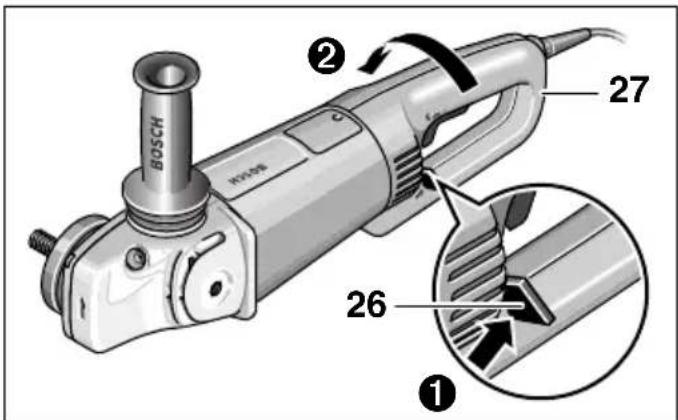 BOSCH GWS 21230 JHV Professional - Vrid maskinens handtag (GWS 24/26-180/230 (J)B) - 1