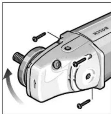 BOSCH GWS 21230 JHV Professional - Prietaiso galvutès perstatymas - 1