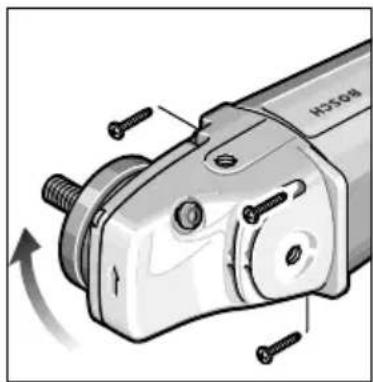 BOSCH GWS 21230 JHV Professional - περιστροφή της κεφαλής του μήχανήματος - 1