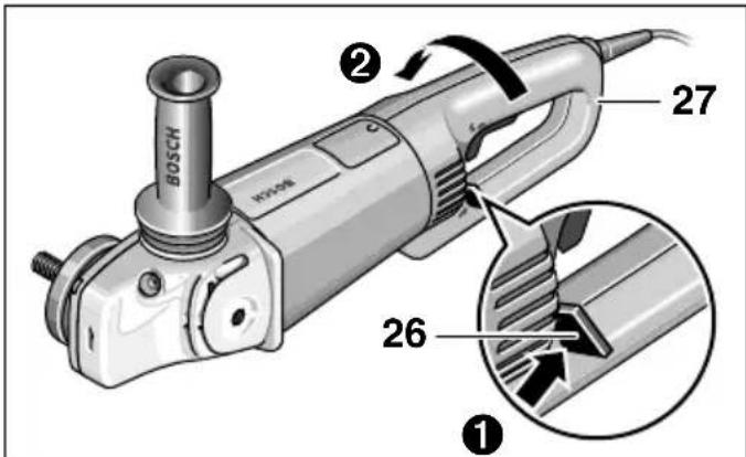 BOSCH GWS 21230 JHV Professional - Seadme käepideme pööramine (GWS 24/26-180/230 (J)B) - 1
