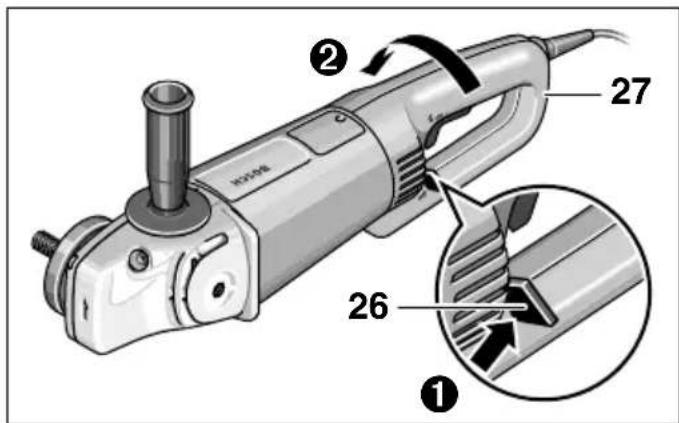 BOSCH GWS 21230 JHV Professional - Gerätegriff drehen (GWS 24/26-180/230 (J)B) - 1