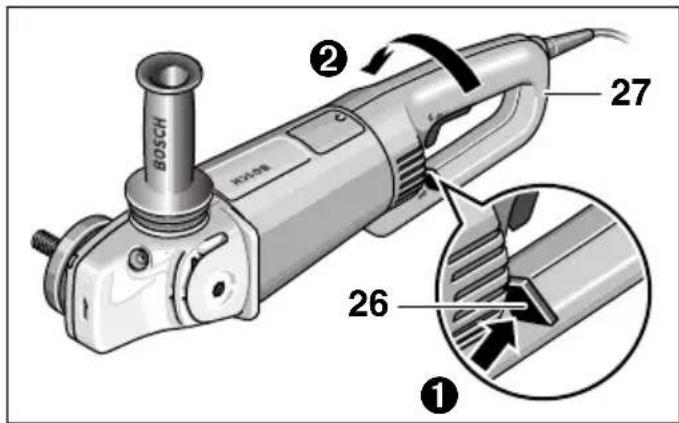 BOSCH GWS 21230 JHV Professional - Giro de la empuñadura (GWS 24/26-180/230 (J)B) - 1