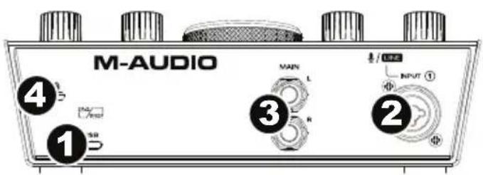 M-AUDIO AIR 192|4 - Panneau arrête - 1