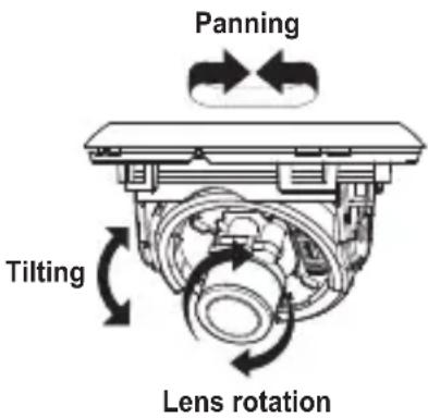 SAMSUNG SCCB5353P - ■ Adjusting the camera direction - 1