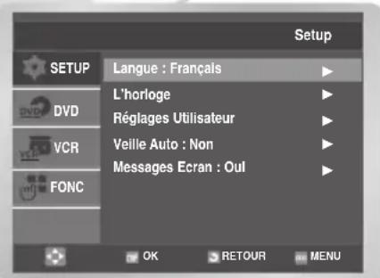 SAMSUNG DVDV6600K - Choix de langue du menu - 1