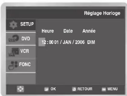 SAMSUNG DVDV6600K - Réglez la date et l'heure - 2