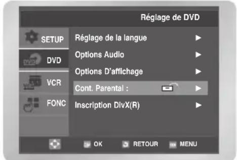 SAMSUNG DVDV6600K - Configuration du contrôle parental - 1