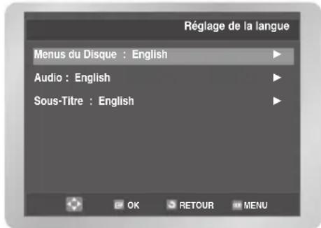 SAMSUNG DVDV6600K - Choix de la langue du menu du disque - 2