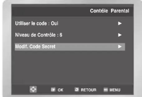 SAMSUNG DVDV6600K - A propos du changement du code secret - 1