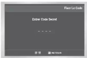 Ficer Le Code Entrer Code Secret - - - - - RETOUR