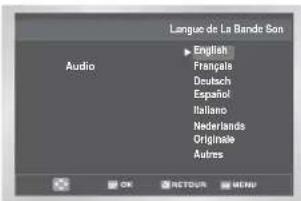 Langu de La Bande Son Audio English Français Deutsch Español Italiano Nederlands Originale Autres