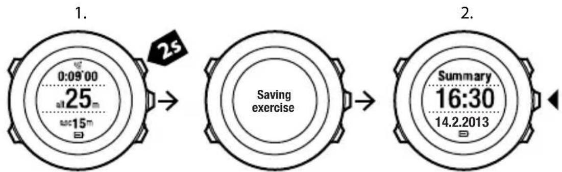 SUUNTO Ambit 2 2.0 - Affichage du journal après l'exercice - 1