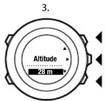 SUUNTO Ambit 2 2.0 - Définition de l'altitude en cours d'exercice - 3