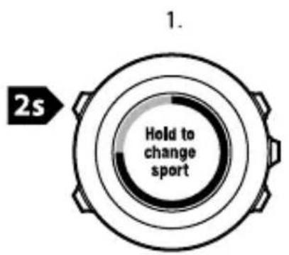 SUUNTO Ambit 2 2.0 - Changement manuel de mode sportifpendant l'exercice - 1