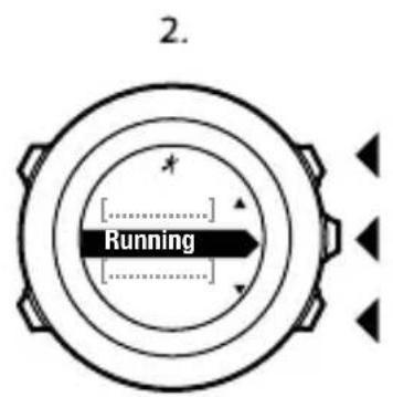 SUUNTO Ambit 2 2.0 - Changement manuel de mode sportifpendant l'exercice - 2