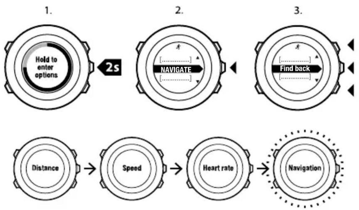 SUUNTO Ambit 2R 2.0 - Retrouver le chemin de returnpendant l'exercice - 1
