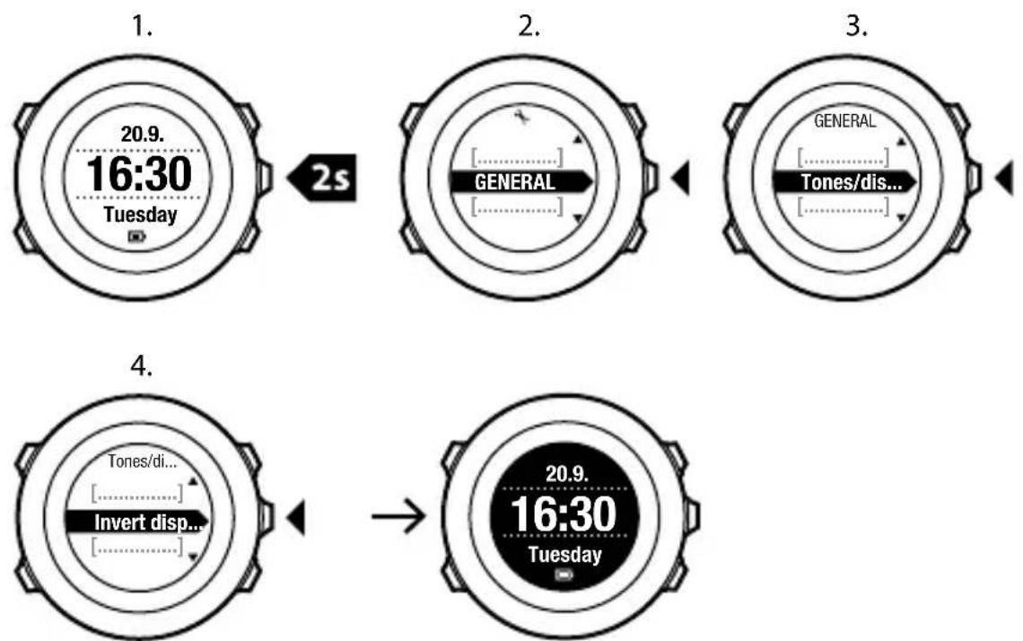 SUUNTO Ambit 2R 2.0 - Inversion de l'affichage - 1