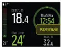 SUUNTO EON Core - Pour désappairer et-retirer votreTankPOD pour un gaz spécifique avec la méthode deproximé: - 4