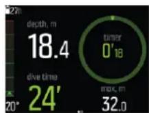 SUUNTO EON Core - Mode profondimetre - 2