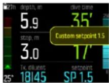 SUUNTO EON Core - Changement de set point - 2