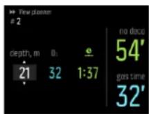 SUUNTO EON Core - Comment planifier une plongée à l'aide du Planificateur de plongée - 1