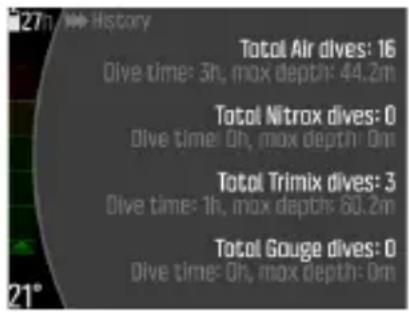 SUUNTO EON Steel - Historique plongée - 1