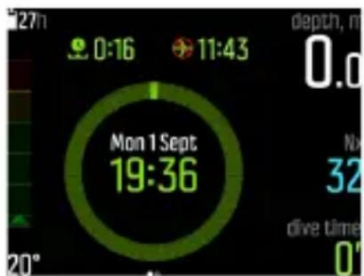 SUUNTO EON Steel - Temps d'interdiction de vol et de surface - 1