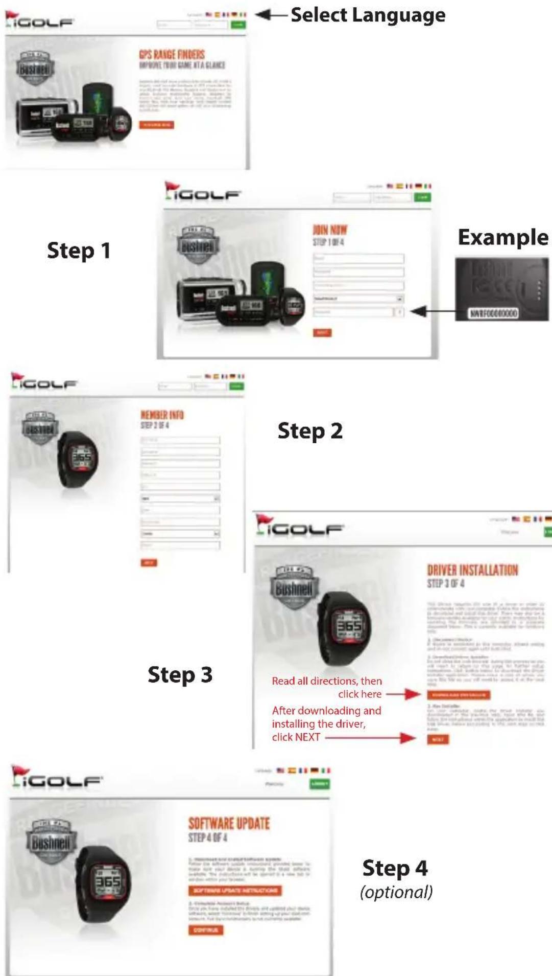 BUSHNELL Neo+ GPS Rangefinder Watch - Registering and Updating Golf Course Data - 1