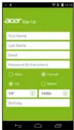 ACER Liquid Leap Active - Een nieuw account maken - 1
