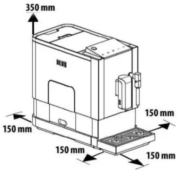 CASO Café Crema One 1881 - Exigences pour l'emplacement d'utilisation - 1