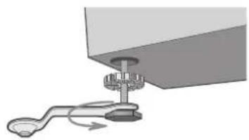 SAMSUNG WD7101CKW - Ρύθμιση των ποδιών οριζοντίωσης - 1