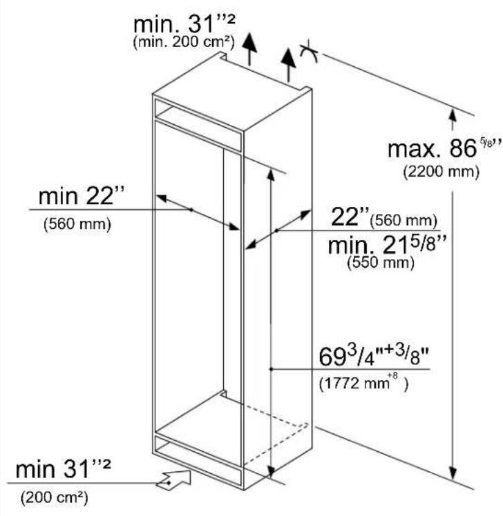 GAGGENAU RB280703 - Installation dimensions - 1