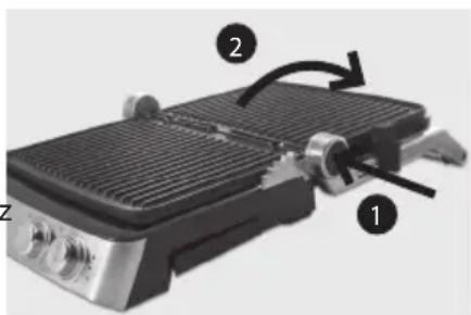 ECG KG 400 Superior - A grill teljes kinyitása 180^ -ban - 1