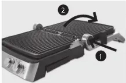 ECG KG 400 Superior - Täielikult avatud grill 180^ asendis: - 1