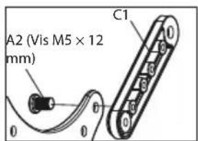 ECG LD 1332 K - - Fixation de la plaque de l'adaptateur TV au téléviseur - 3