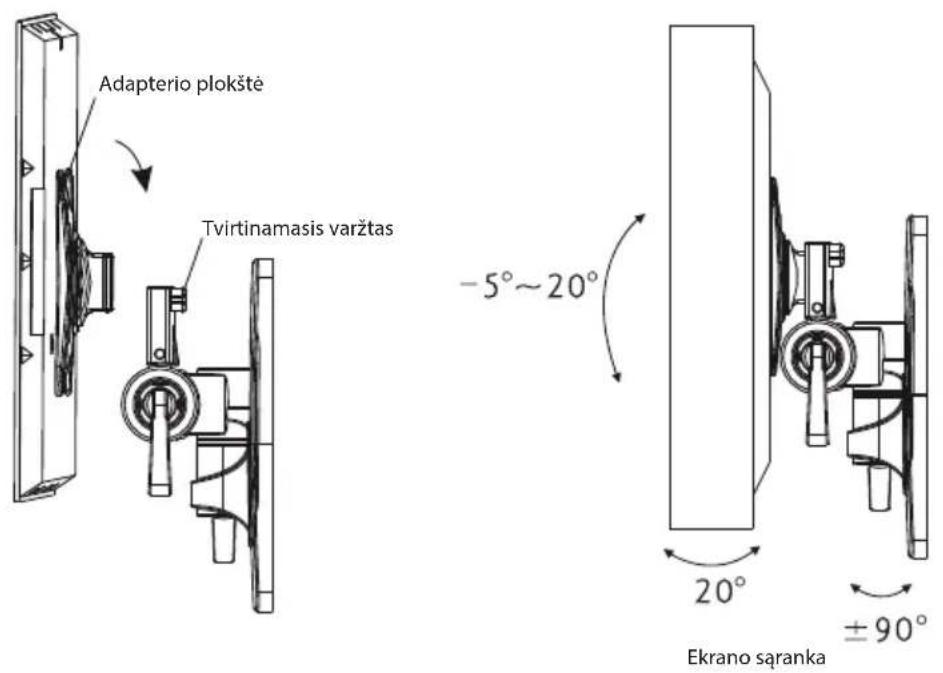ECG LD 1332 K - - Adapterio plokstès jrengimas ant sieninés plokstès - 1