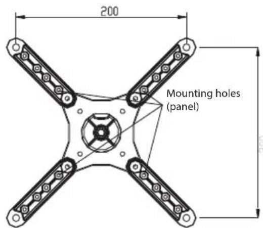 ECG LD 1332 K - - Mounting the TV adapter panel to the TV - 5